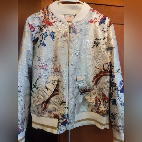 Tanzi Opulent Fauna Ornate Bomber Jacket - Picture 2 of 16